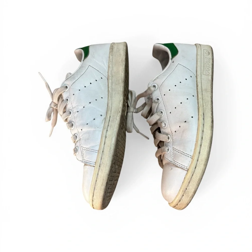 Adidas Stan Smith White and Green Classic Leather Sneakers Men’s Size 5